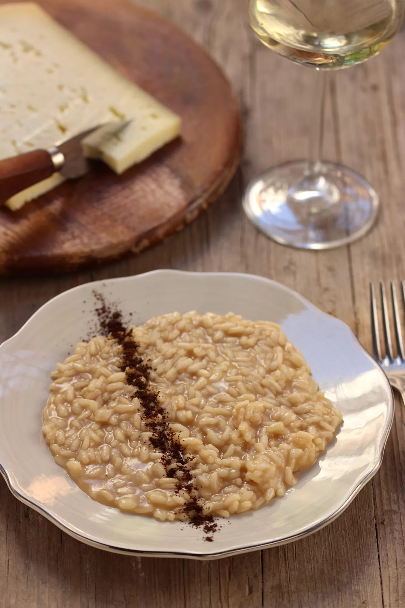 Ricetta del risotto al caffè e formaggio