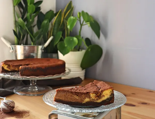 Cheesecake-di-ricotta-variegata-al-caffe-e-cioccolato-2